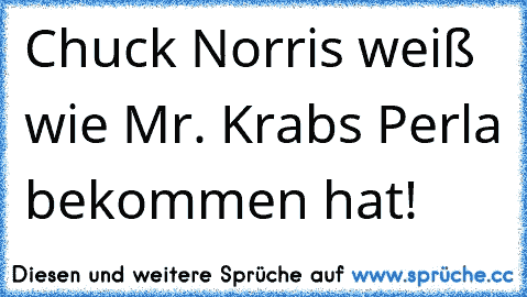 Chuck Norris weiß wie Mr. Krabs Perla bekommen hat!
