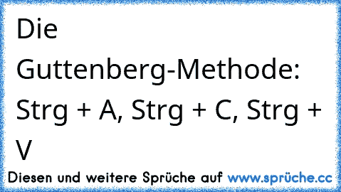 Die Guttenberg-Methode: Strg + A, Strg + C, Strg + V
