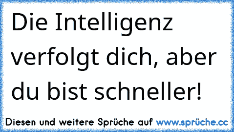 Die Intelligenz verfolgt dich, aber du bist schneller!