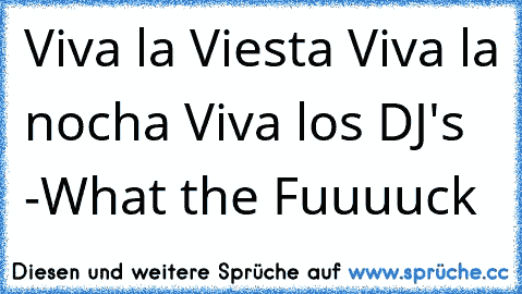 Viva la Viesta Viva la nocha Viva los DJ's -What the Fuuuuck ♥