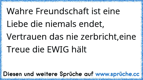 ♥ Wahre Freundschaft ist eine Liebe die niemals endet, Vertrauen das nie zerbricht,
eine Treue die EWIG hält ♥